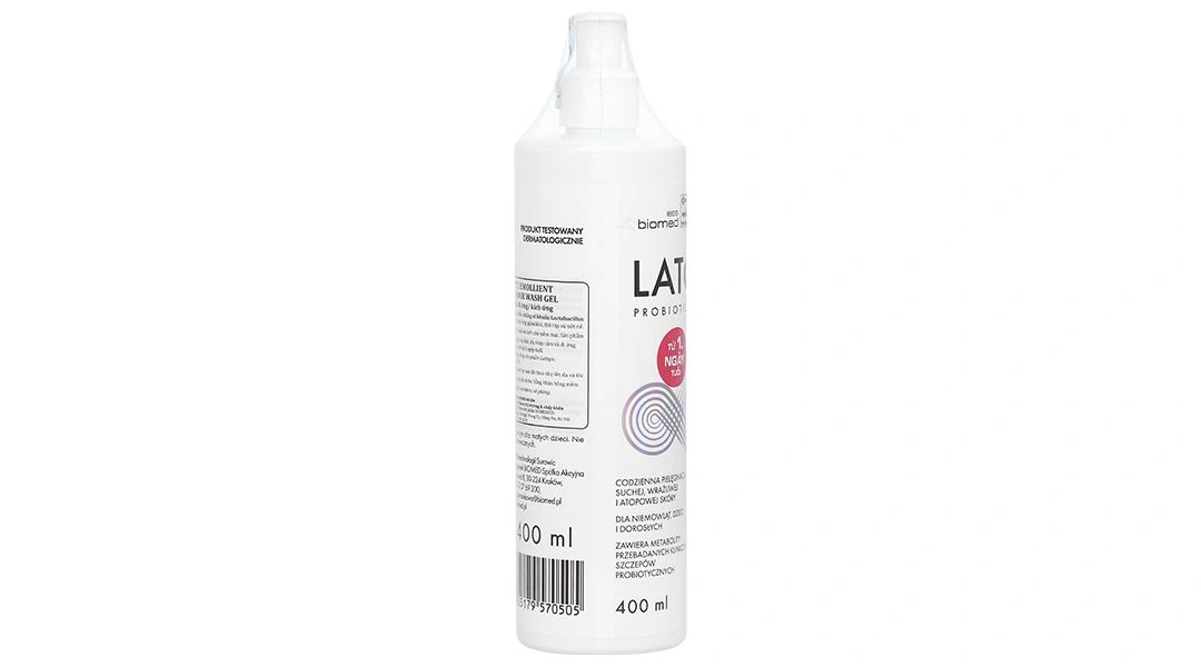 Gel tắm gội toàn thân Latopic Probiotic Emollient cho da dị ứng chai 400ml - 1